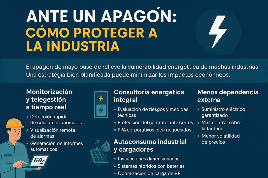 Cómo proteger una industria frente a apagones y subidas imprevistas en la factura eléctrica Ingenieria Prodesa Cómo proteger una industria frente a apagones y subidas imprevistas en la factura eléctrica Ingenieria Prodesa