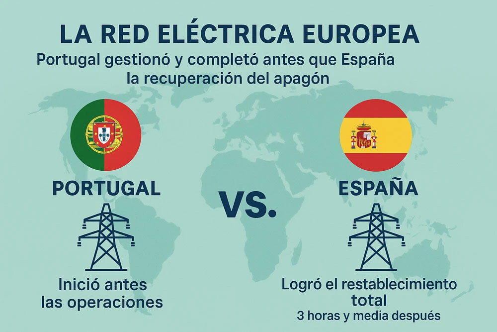 Portugal restableció antes que España el sistema eléctrico tras el apagón. Descubre qué puede aprender la industria española para mejorar su resiliencia y optimizar su factura energética.